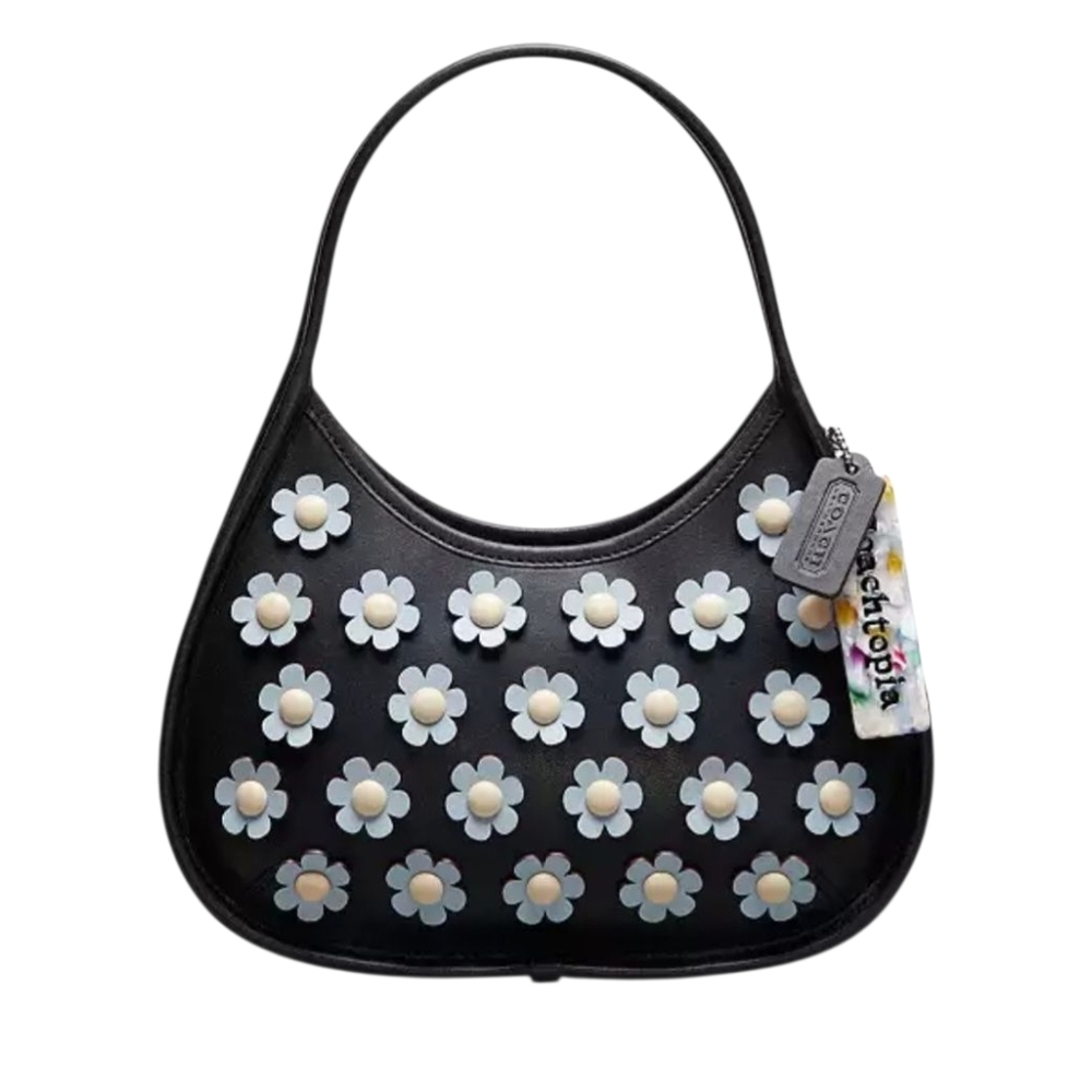 Coachtopia Black Floral Women Bag